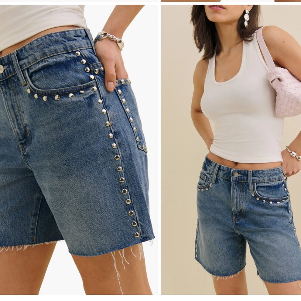 Reformation  Raye Relaxed Cutoff Shorts size 27